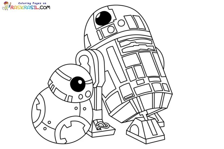 Çocuklar İçin R2d2 Boyama Sayfaları 