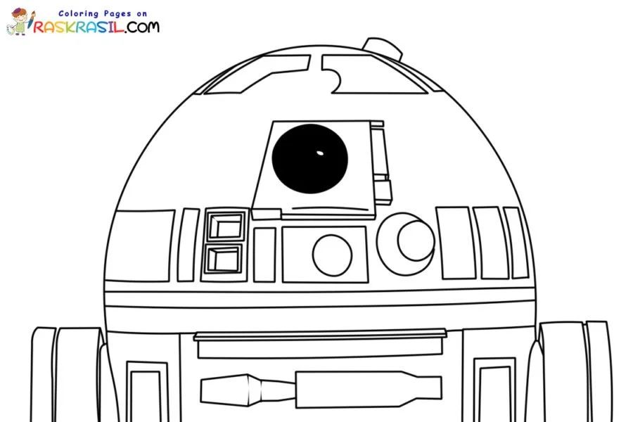 Çocuklar İçin R2d2 Boyama Sayfaları 