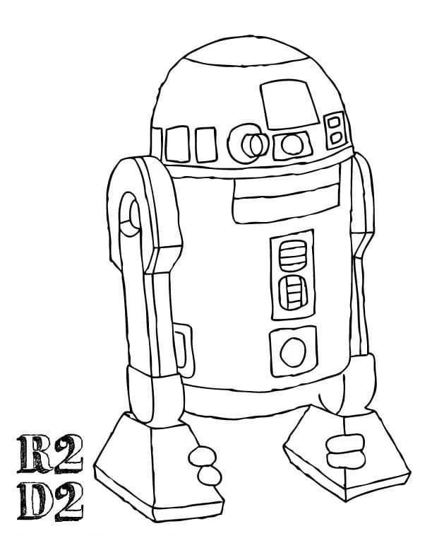 Çocuklar İçin R2d2 Boyama Sayfaları 