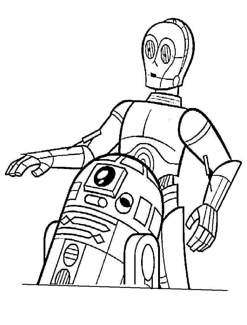 Çocuklar İçin R2d2 Boyama Sayfaları 