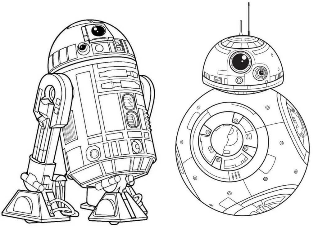 Çocuklar İçin R2d2 Boyama Sayfaları 