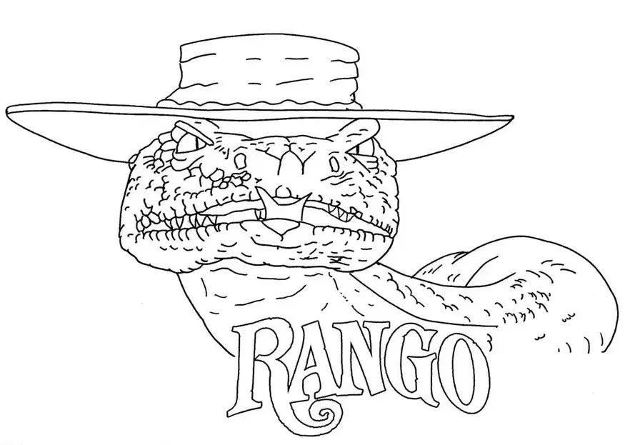 Çocuklar İçin Rango Boyama Sayfaları 