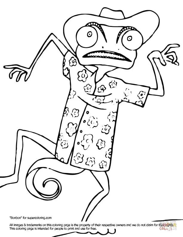 Çocuklar İçin Rango Boyama Sayfaları 