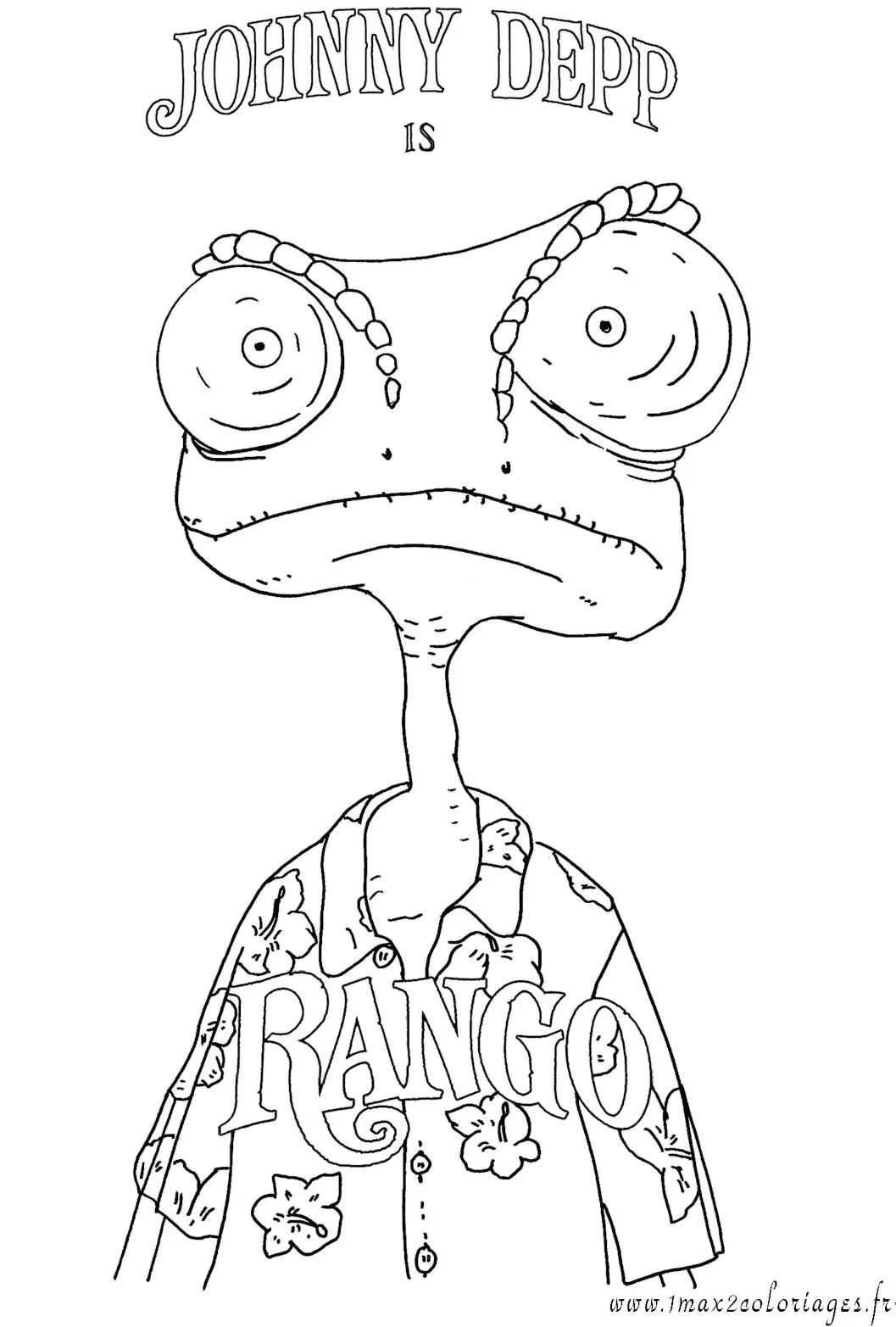 Çocuklar İçin Rango Boyama Sayfaları 