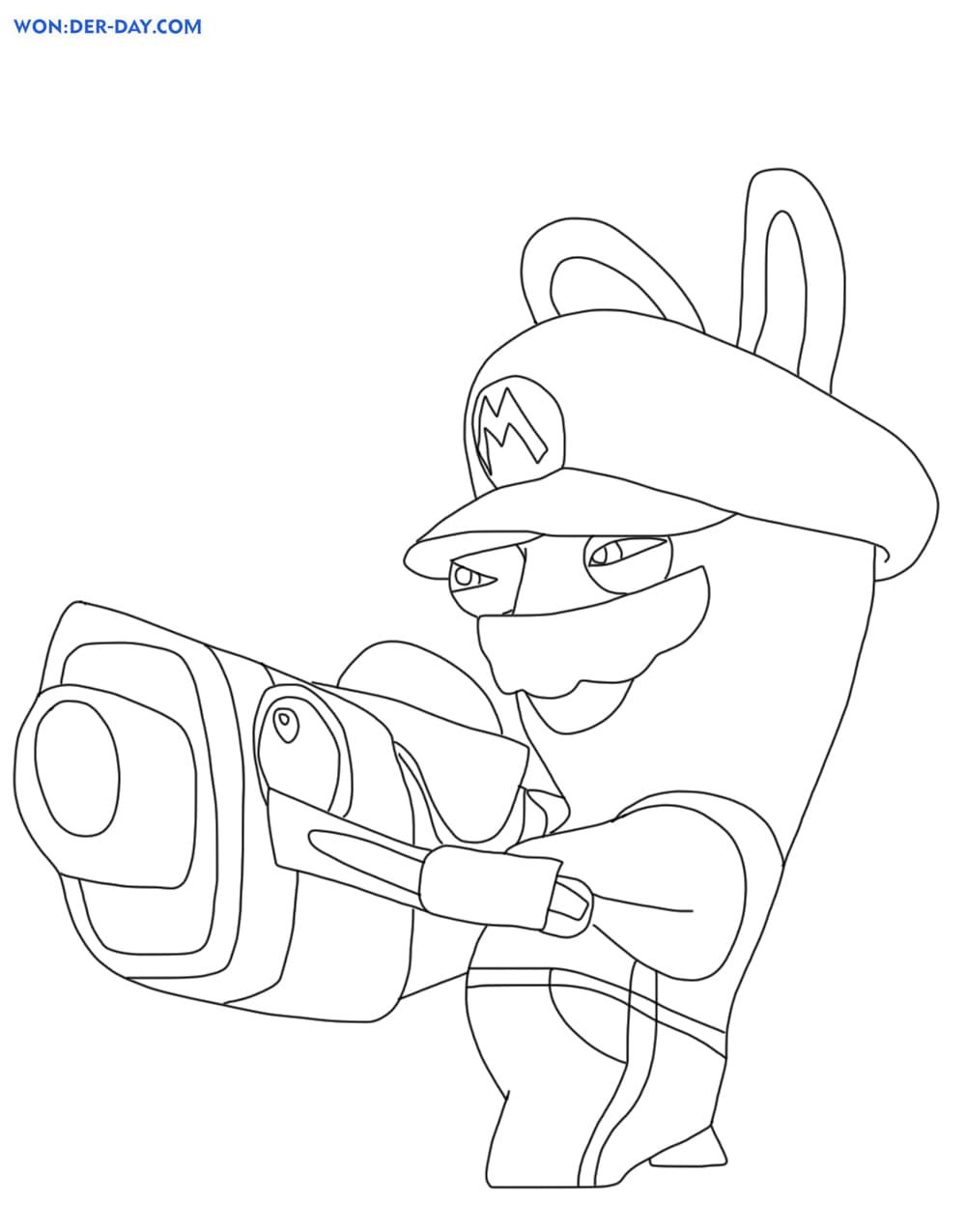 Çocuklar İçin Raving Rabbids Boyama Sayfaları 