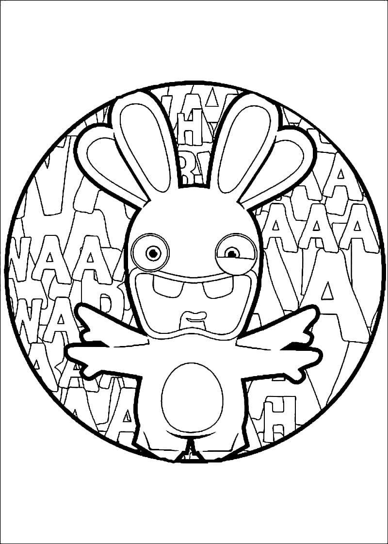 Çocuklar İçin Raving Rabbids Boyama Sayfaları 