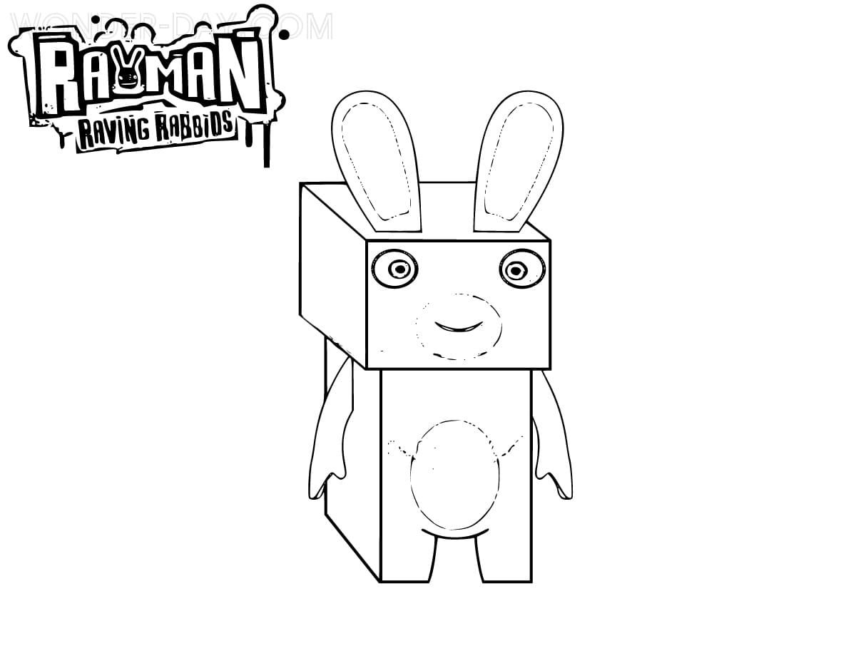 Çocuklar İçin Raving Rabbids Boyama Sayfaları 