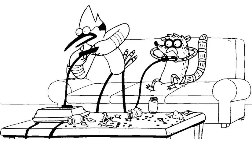Çocuklar İçin Regular Show Boyama Sayfaları 
