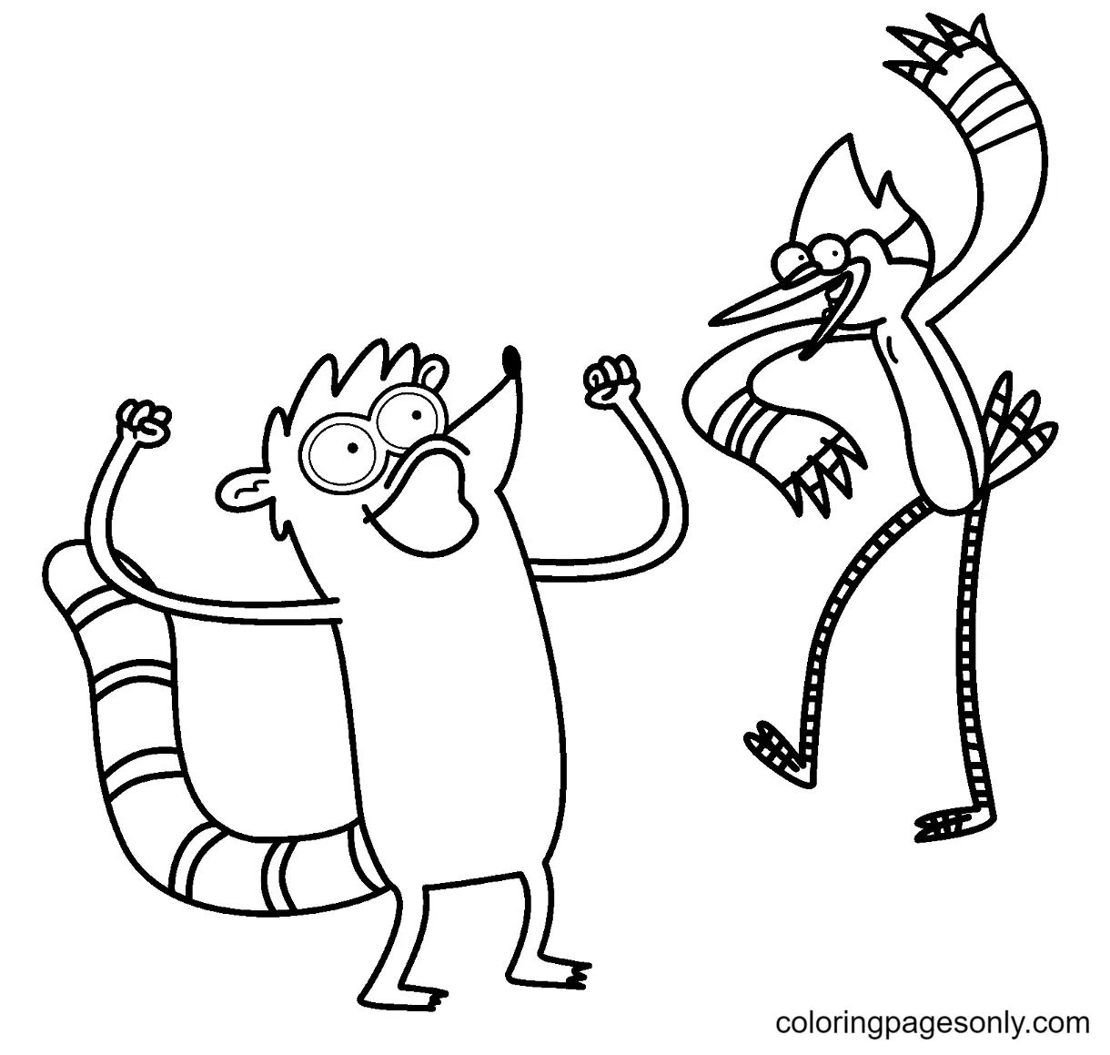 Çocuklar İçin Regular Show Boyama Sayfaları 