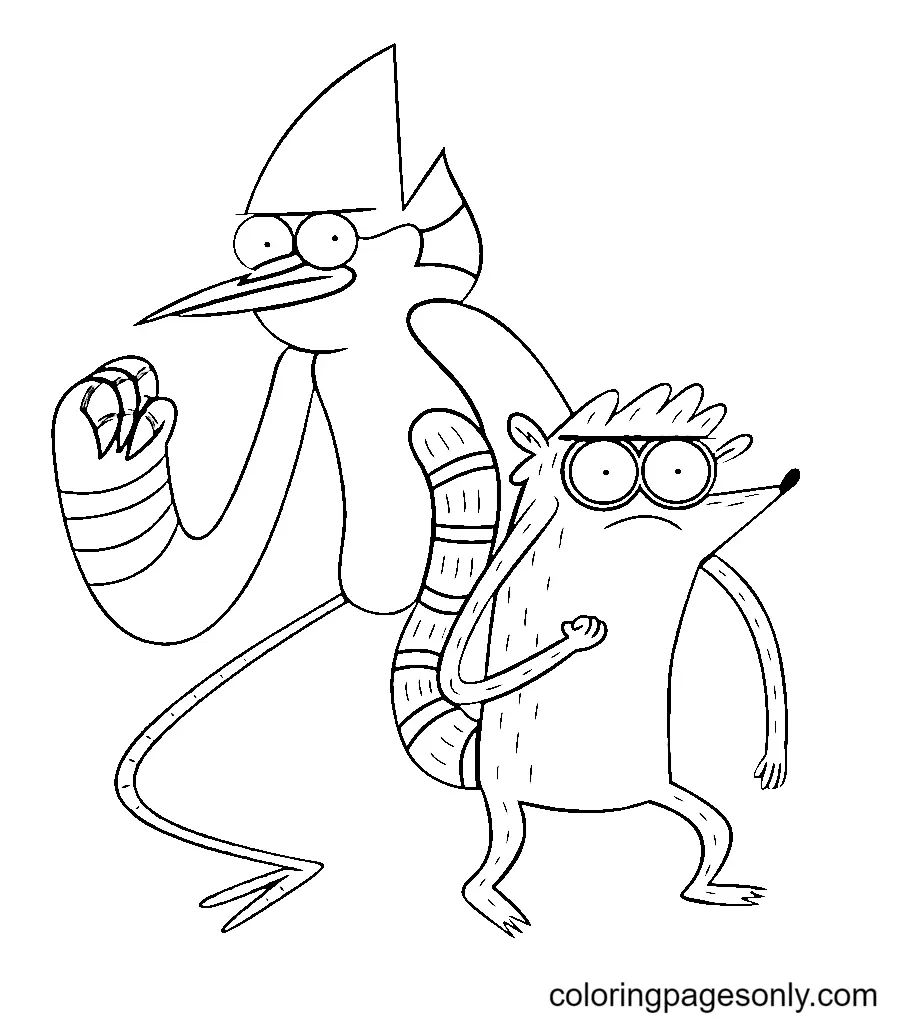 Çocuklar İçin Regular Show Boyama Sayfaları 
