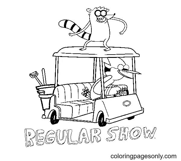 Çocuklar İçin Regular Show Boyama Sayfaları 
