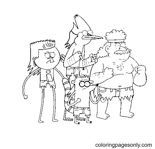 Çocuklar İçin Regular Show Boyama Sayfaları 