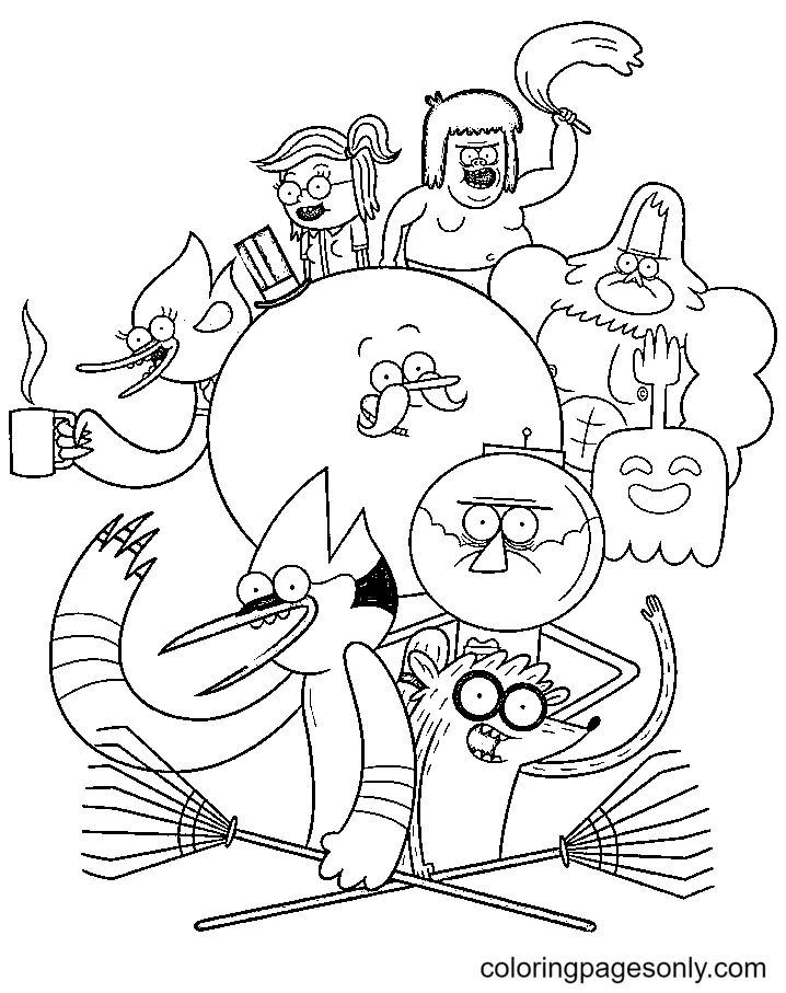Çocuklar İçin Regular Show Boyama Sayfaları 