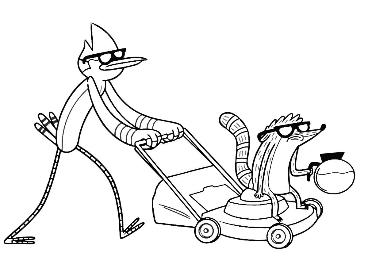 Çocuklar İçin Regular Show Boyama Sayfaları 
