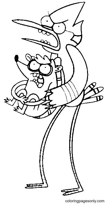 Çocuklar İçin Regular Show Boyama Sayfaları 