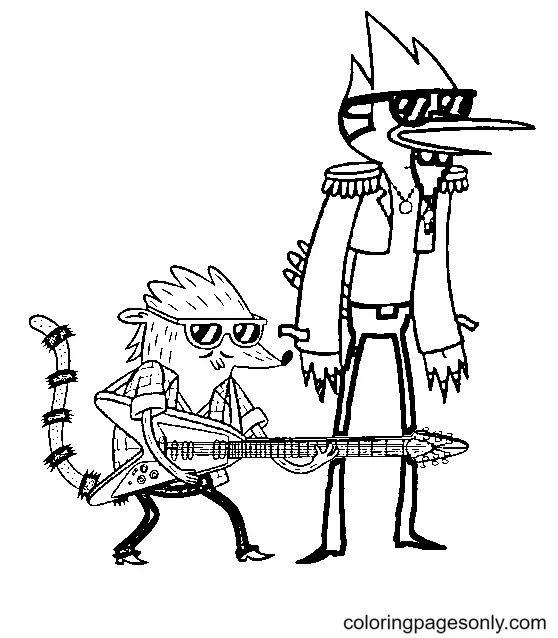 Çocuklar İçin Regular Show Boyama Sayfaları 