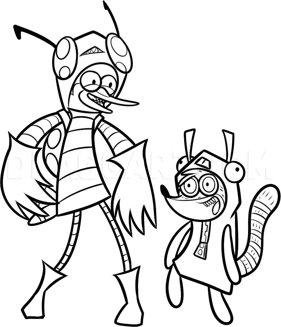 Çocuklar İçin Regular Show Boyama Sayfaları 
