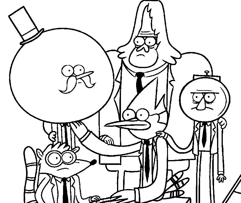 Çocuklar İçin Regular Show Boyama Sayfaları 