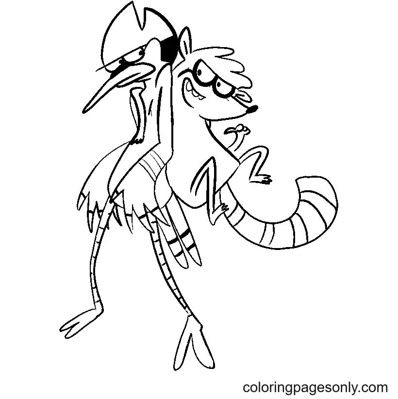 Çocuklar İçin Regular Show Boyama Sayfaları 