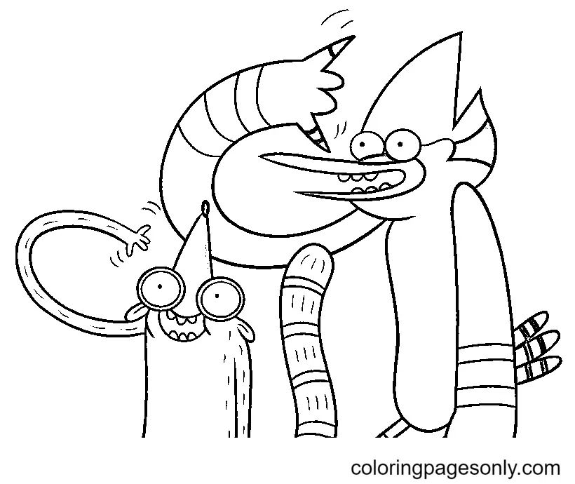 Çocuklar İçin Regular Show Boyama Sayfaları 
