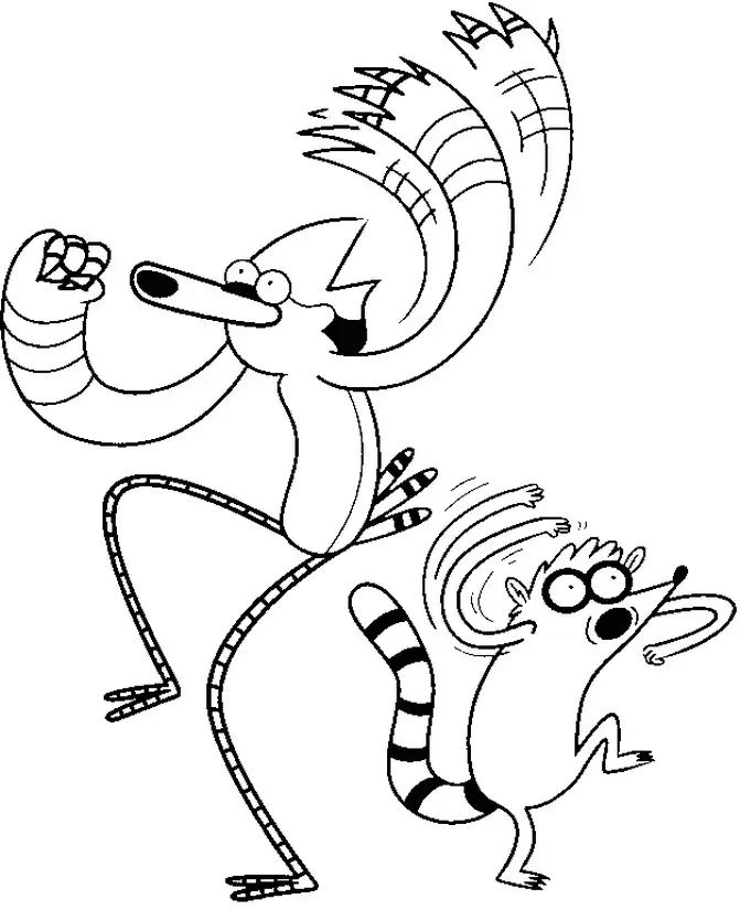 Çocuklar İçin Regular Show Boyama Sayfaları 