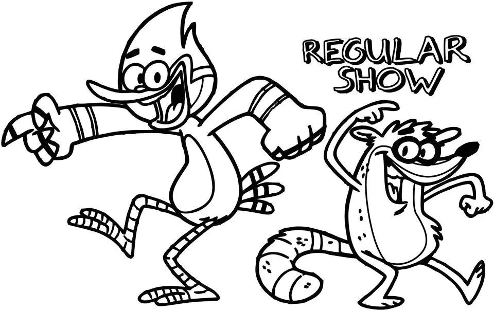 Çocuklar İçin Regular Show Boyama Sayfaları 