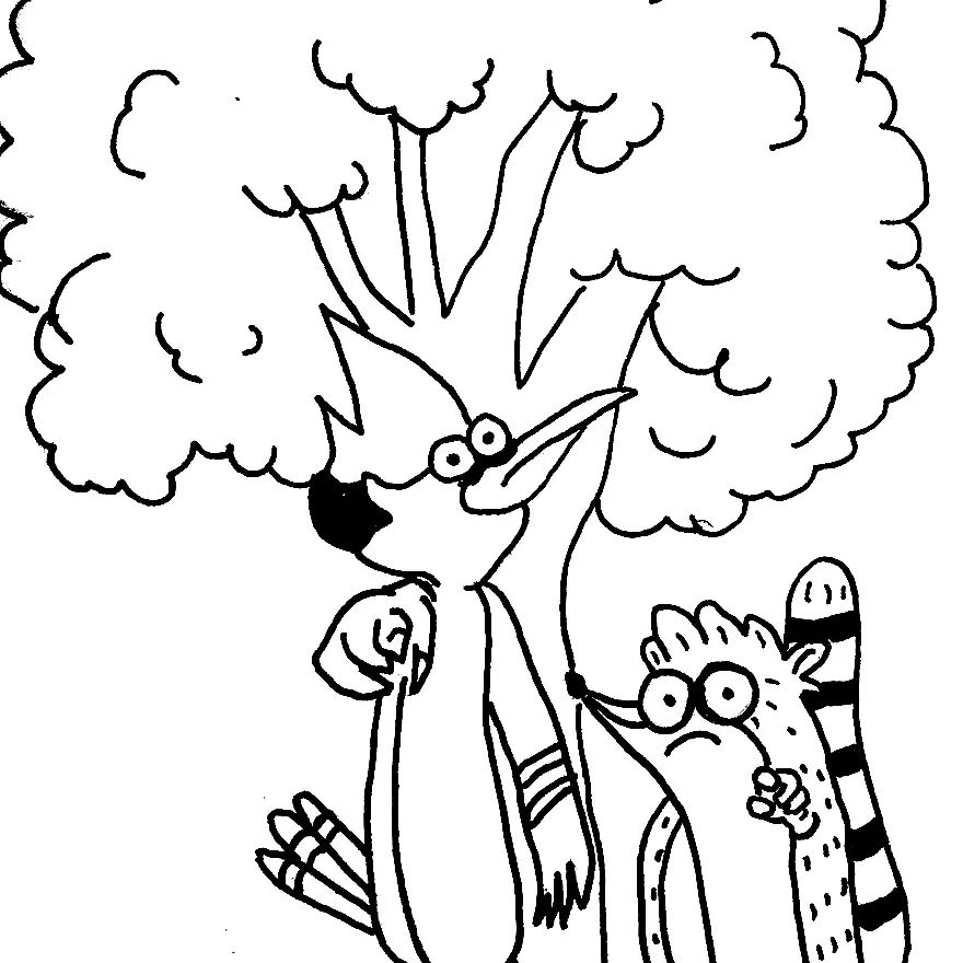 Çocuklar İçin Regular Show Boyama Sayfaları 