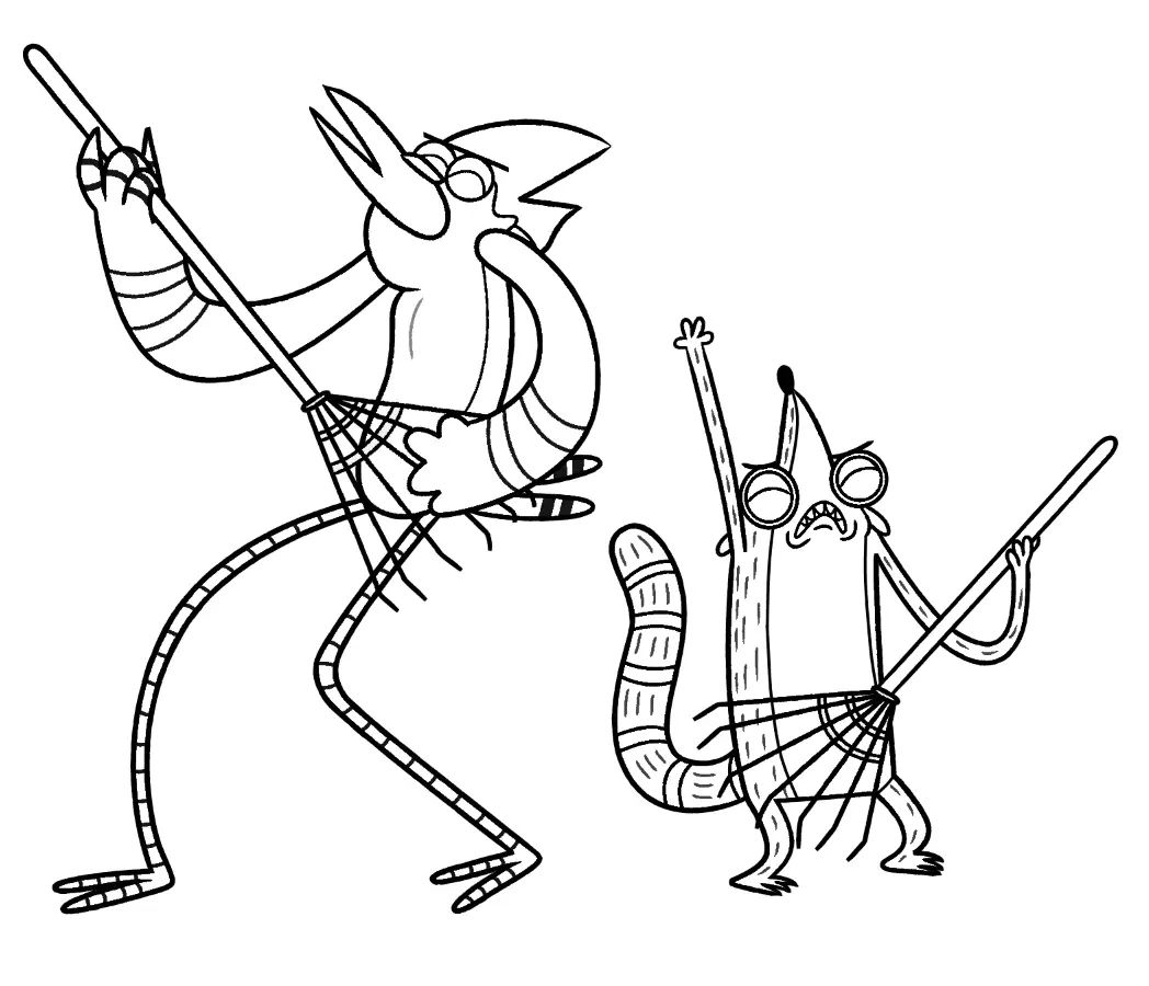Çocuklar İçin Regular Show Boyama Sayfaları 