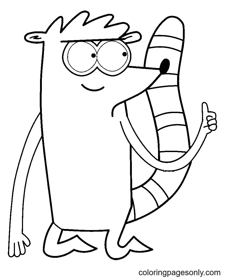 Çocuklar İçin Regular Show Boyama Sayfaları 