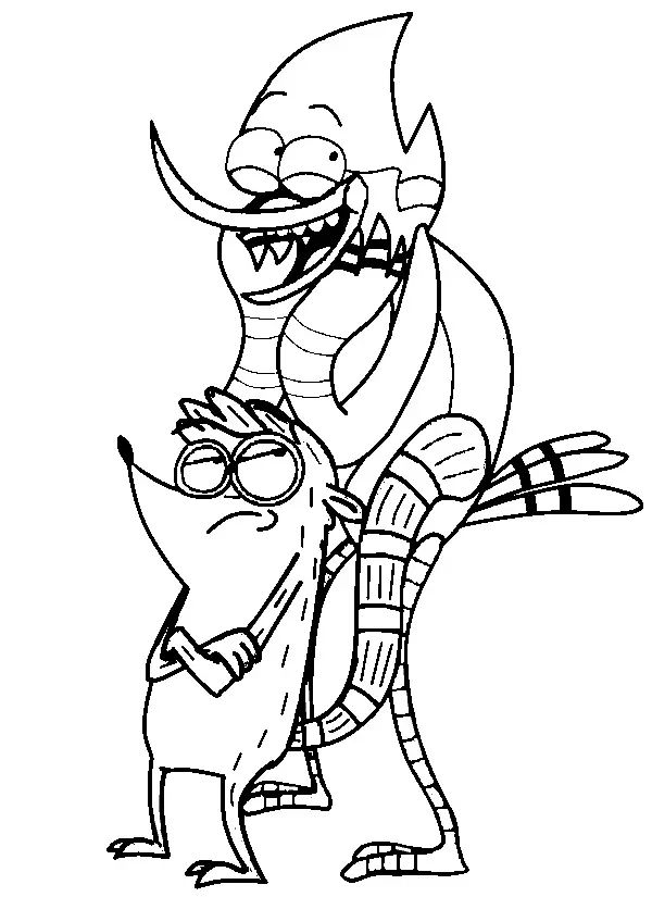 Çocuklar İçin Regular Show Boyama Sayfaları 