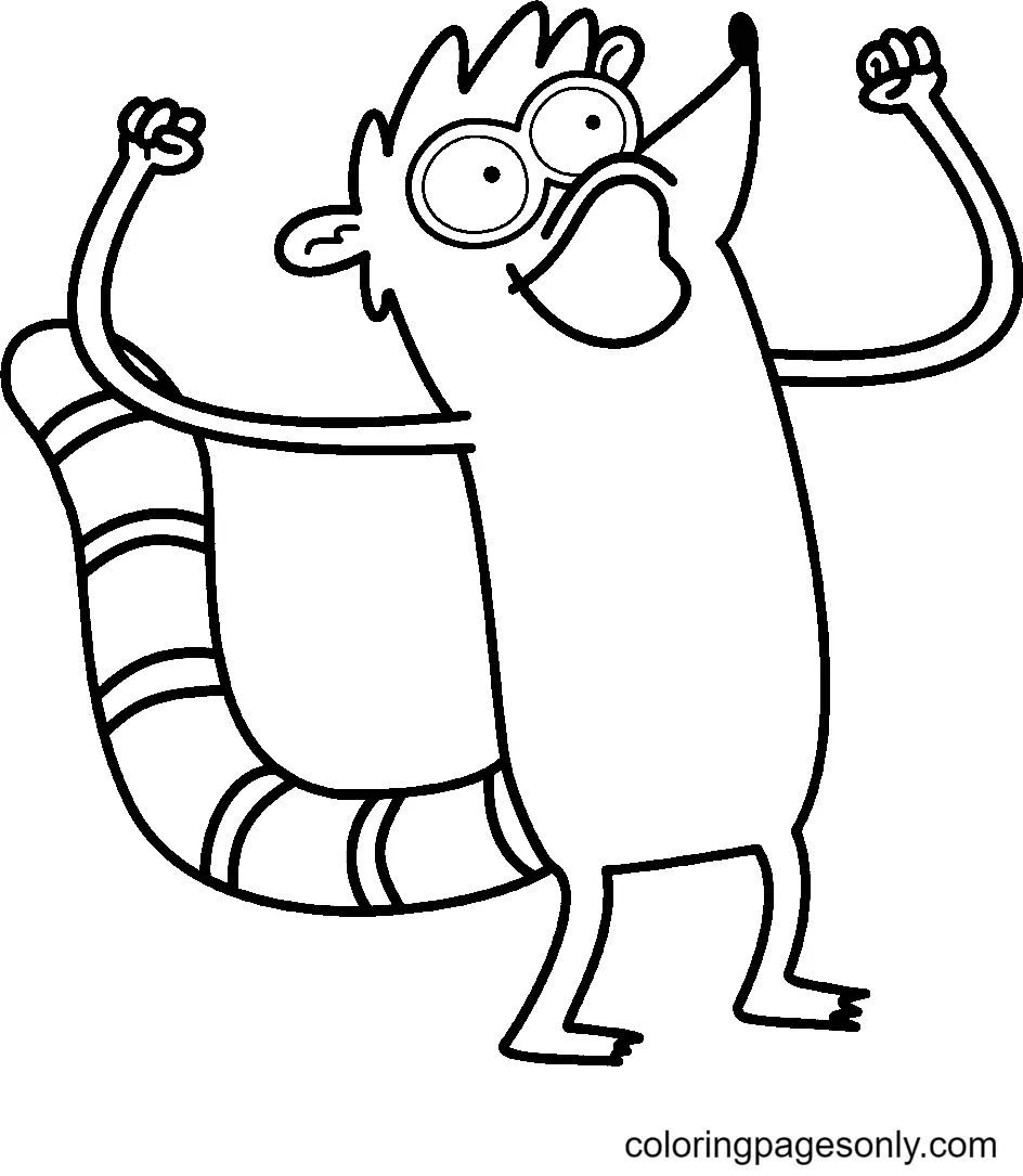 Çocuklar İçin Regular Show Boyama Sayfaları 