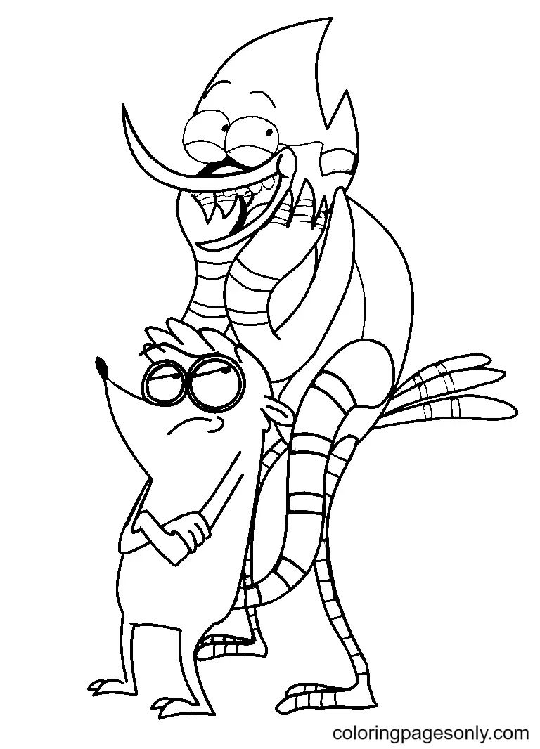Çocuklar İçin Regular Show Boyama Sayfaları 