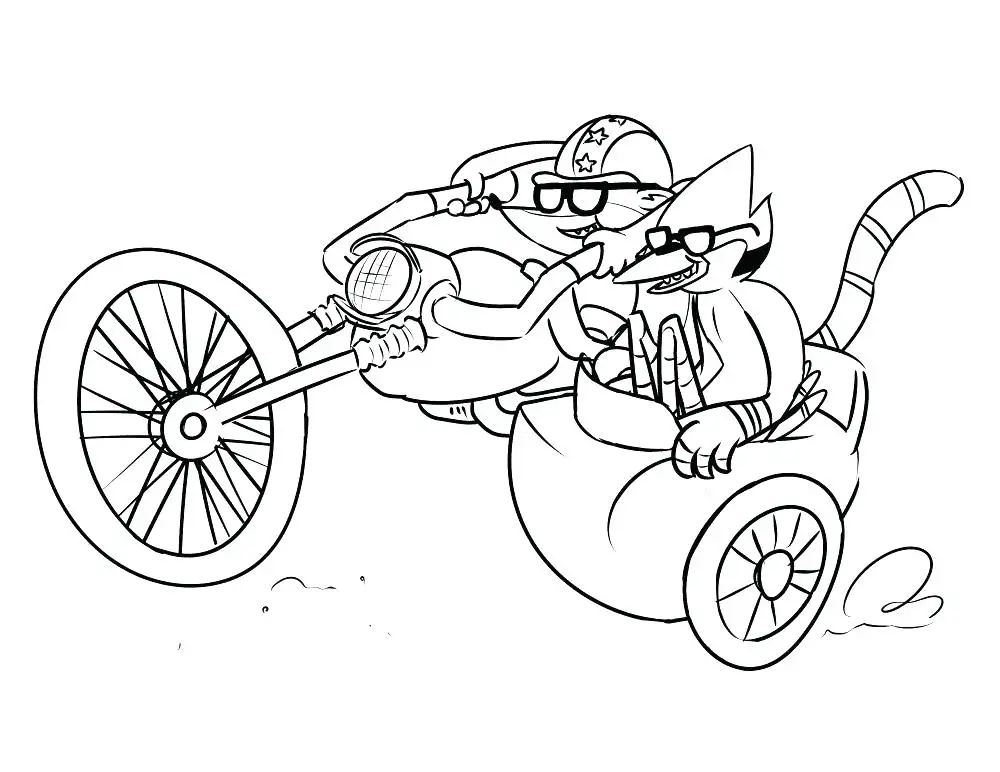 Çocuklar İçin Regular Show Boyama Sayfaları 