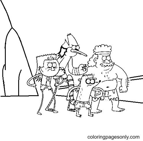 Çocuklar İçin Regular Show Boyama Sayfaları 