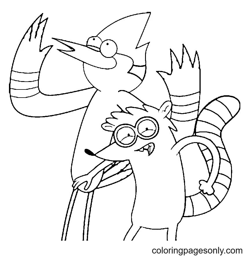 Çocuklar İçin Regular Show Boyama Sayfaları 