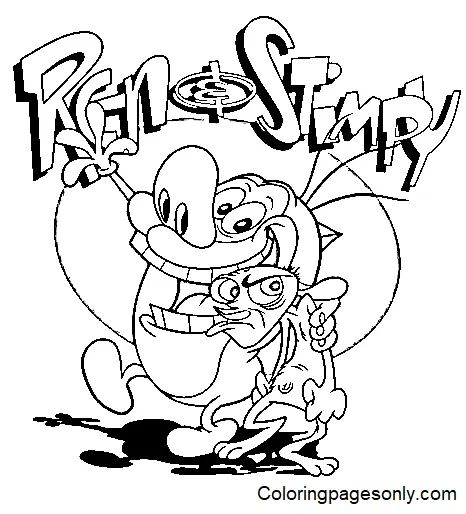 Çocuklar İçin Ren ve Stimpy Boyama Sayfaları 