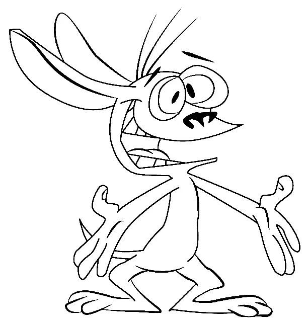 Çocuklar İçin Ren ve Stimpy Boyama Sayfaları 