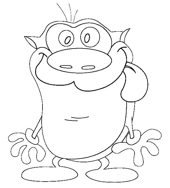 Çocuklar İçin Ren ve Stimpy Boyama Sayfaları 
