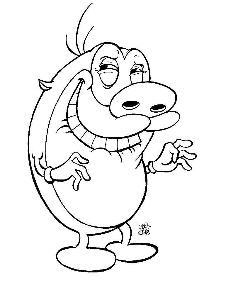 Çocuklar İçin Ren ve Stimpy Boyama Sayfaları 