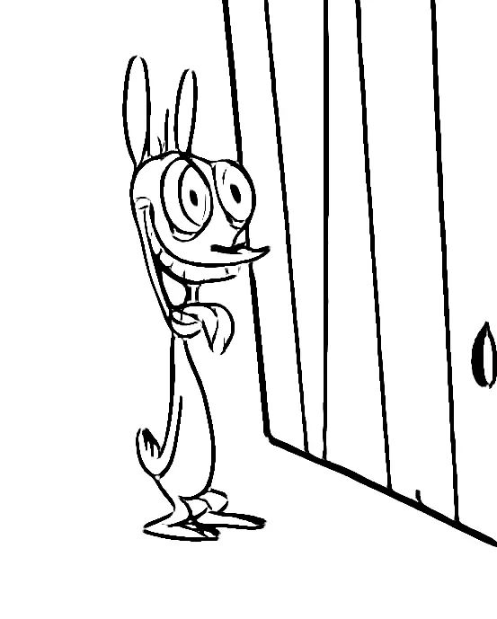 Çocuklar İçin Ren ve Stimpy Boyama Sayfaları 