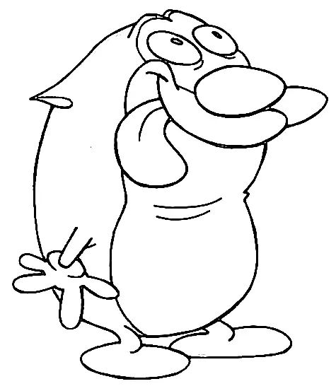 Çocuklar İçin Ren ve Stimpy Boyama Sayfaları 