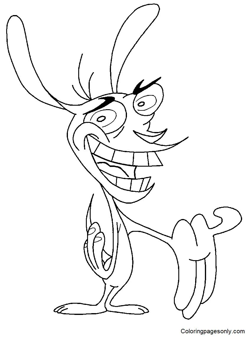 Çocuklar İçin Ren ve Stimpy Boyama Sayfaları 