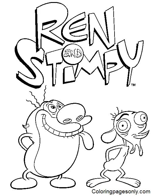 Çocuklar İçin Ren ve Stimpy Boyama Sayfaları 