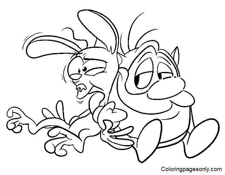 Çocuklar İçin Ren ve Stimpy Boyama Sayfaları 