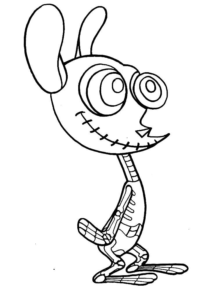 Çocuklar İçin Ren ve Stimpy Boyama Sayfaları 