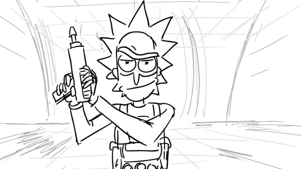 Çocuklar İçin Rick ve Morty Boyama Sayfaları 