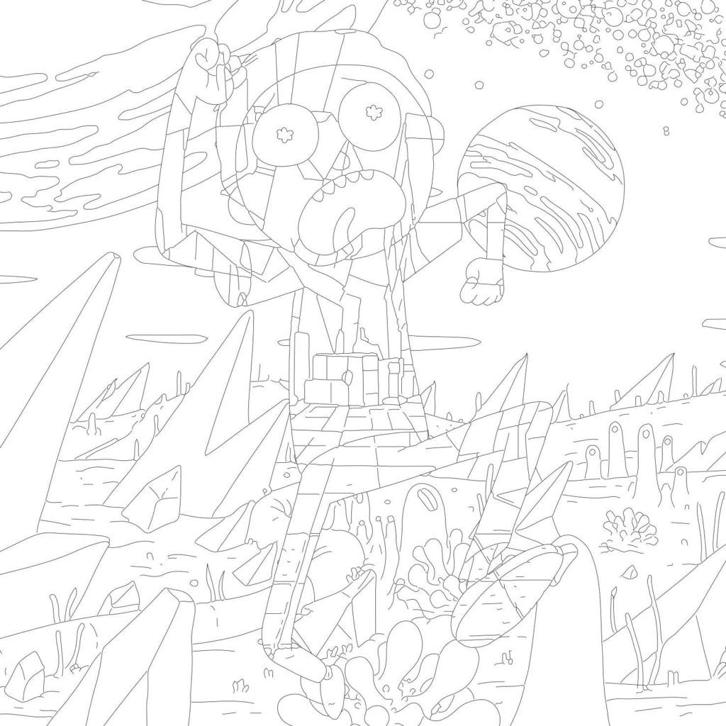 Çocuklar İçin Rick ve Morty Boyama Sayfaları 