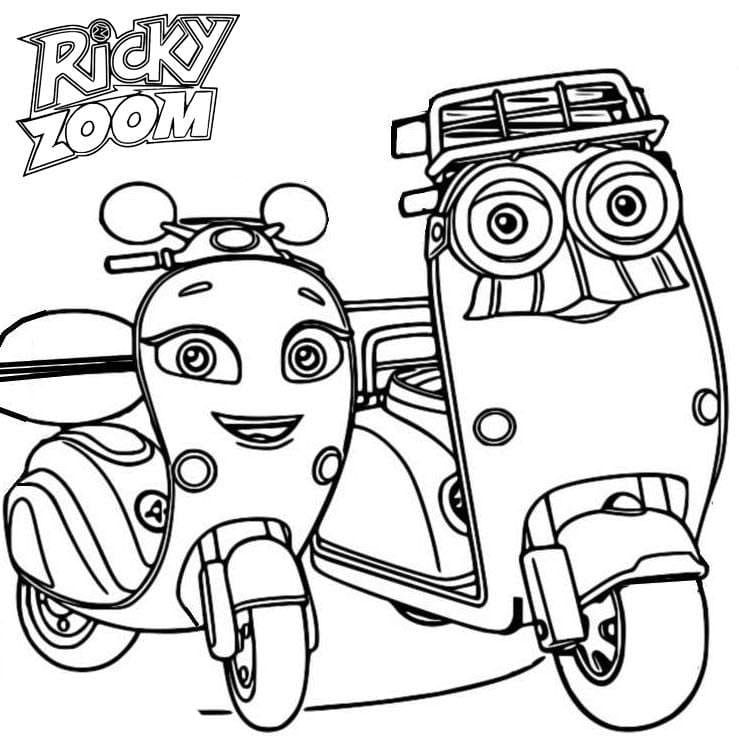 Çocuklar İçin Ricky Zoom Boyama Sayfaları 