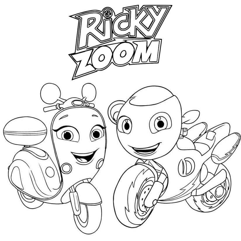 Çocuklar İçin Ricky Zoom Boyama Sayfaları 