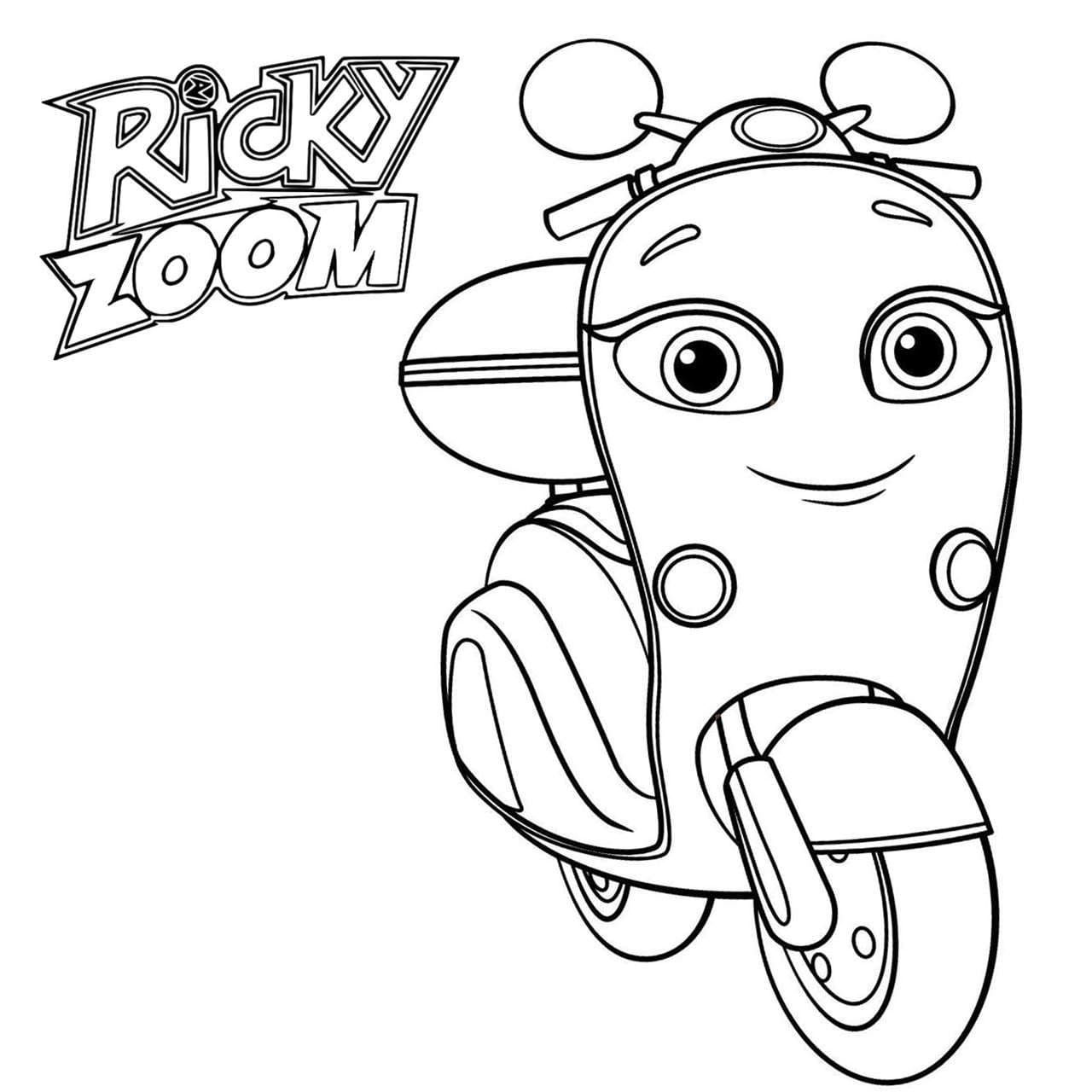Çocuklar İçin Ricky Zoom Boyama Sayfaları 